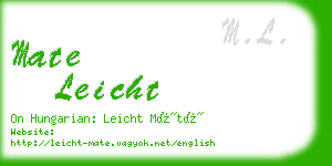 mate leicht business card